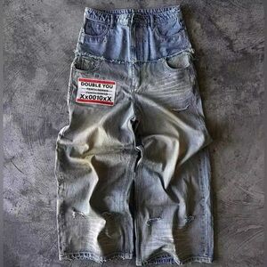 Tenth Series Double waisted baggy jeans